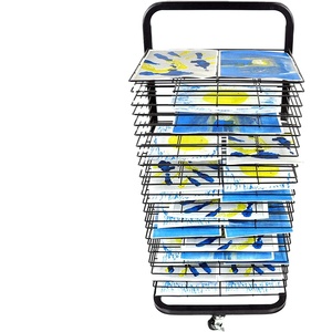 Organizzatore Mobile in Metallo, Design in Metallo Verniciato a Polvere, 25 Ripiani Flessibili, Stendibiancheria per Scuole e <span class=keywords><strong>Club</strong></span> d'Arte - Product Image 1