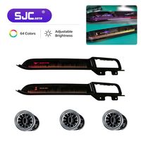 Bande lumineuse d'ambiance SJC pour Ford Mustang 2015-2022, kit de mise à niveau décoratif intérieur LED multicolore pour aérateurs, produit phare
