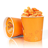 Cajas de Embalaje Biodegradables Desechables de Papel para Palomitas y Papas Fritas, para Pollo Frito KFC, con Logotipo Personalizado, Venta al Por Mayor