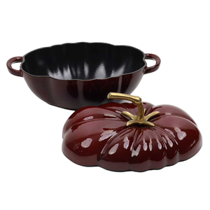 Casserole en fonte émaillée en forme <span class=keywords><strong>de</strong></span> tomate, grande capacité, antiadhésive et écologique, pour soupes et ragoûts - Product Image 2