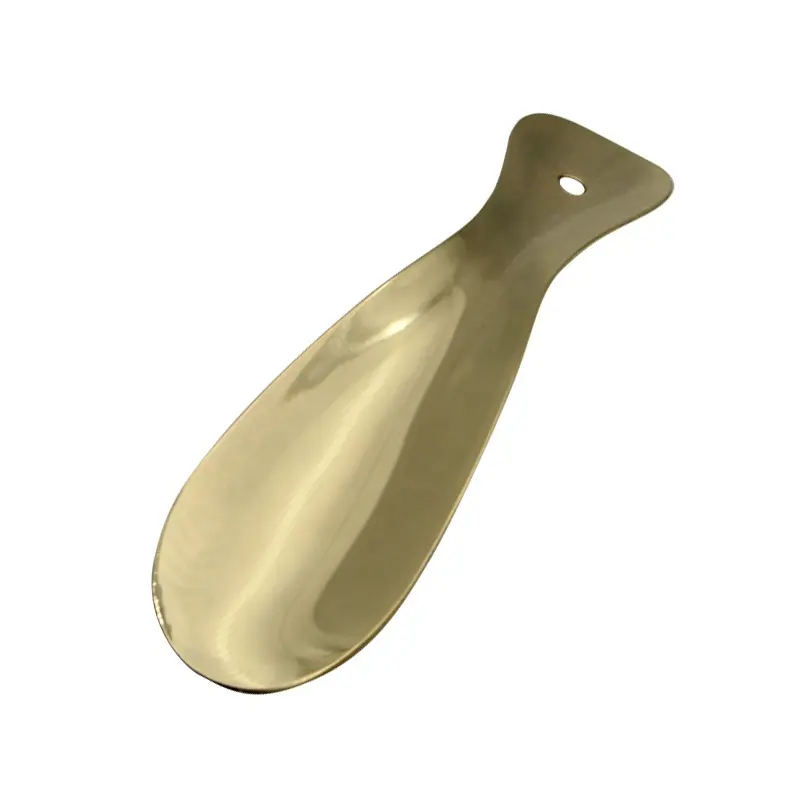 Factory Wholesale Custom Logo Shoehorn Metal Shoe Spoon Small Gold Shoe Horn for Men and Women