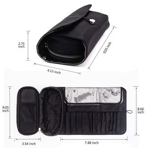 Organizador de Brochas de Maquillaje para Viaje, con Capacidad para Más de 20 Brochas, Estuche Enrollable para Brochas de Maquillaje - Product Image 4