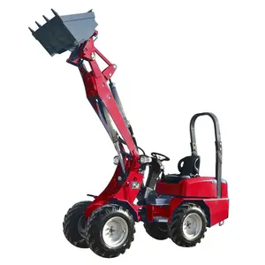 Vendita calda CE 250kg 500kg mini pala gommata da 1 tonnellata 4x4 mini pala gommata da giardino