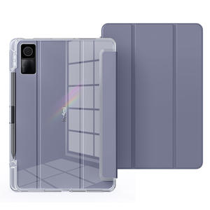 เคสและซองใส่แท็บเล็ตแบบพับสามตอน พร้อมที่ใส่ปากกาแม่เหล็ก หนัง PU  TPU โปร่งใส  แบบ DIY สำหรับ Redmi Pad SE 8.7 นิ้ว 11 นิ้ว <span class=keywords><strong>Mi</strong></span> <span class=keywords><strong>Pad5</strong></span> 6 - Product Image 4