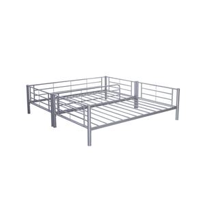 Ouvrier scolaire hôpital dortoir facile à installer métal Stable argent lit superposé pour adultes étudiants lit en acier - Product Image 2