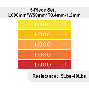 Colorful Latex Resistance <b>Bands</b> Set With Carry Bag For Fitness Training Adults Durable <b>Exercise</b> Loop <b>Bands</b> - Product Image 6