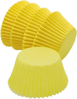 Mini étuis à gâteaux papier tasse de cuisson Cupcake doublures papier Cupround moule de cuisson Muffin tasses jaune résistant à l'huile Cupcake porte-papier