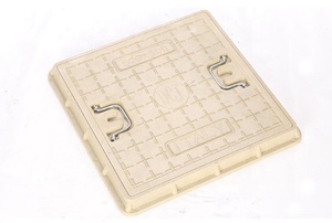 스퀘어 400*400 섬유 유리 FRP 플라스틱 복합 맨홀 커버 프레임 - Product Image 5