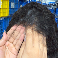 Peluca de Cabello Humano Rizado Birmano 100% Natural, Pelucas Frontales de Encaje Sin Pegamento para Mujeres Negras, Pre-Desplumadas, Peluca Frontal de Encaje HD 13x4 13x6
