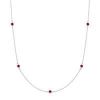 Collier pendentif rubis en argent sterling 925 plaqué or 18 carats pour femmes, bijoux Xinyun Birthstone