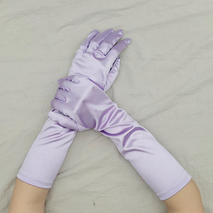 Gants courts rétro en satin extensible pour femme, <span class=keywords><strong>mi</strong></span>-longs, pour mariage, cosplay, fête, protection solaire estivale, en spandex extensible, style élé<span class=keywords><strong>gant</strong></span> - Product Image 6