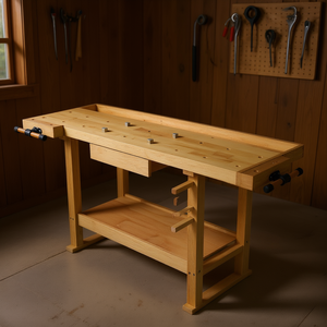 Plan de travail en bois multifonctionnel de 55 pouces pour atelier domestique, bar, lot de 4 pièces - Product Image 2