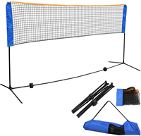 2020 meilleur réglable Portable pliable pliant hauteur cornichon balle Tennis Badminton filet support poteaux poste ensemble