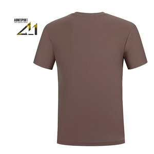 T-shirt de sport pour homme, col rond, manches courtes, tricoté, doux, respirant, séchage rapide, coupe classique, polyester/nylon 160g - Product Image 2