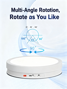 32cm điện hiển thị bàn xoay với điều khiển từ xa thông minh LED Đèn tốc độ điều chỉnh độ sáng đầy màu sắc xoay tính năng - Product Image 3