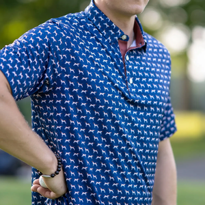 Camisas de Golf Personalizadas para Hombre, Protección Solar FPS 30, Estampado Completo, 76% Nailon, 24% Elastano, Camisetas de Alto Rendimiento, Ropa Cómoda para Golf y Tenis - Product Image 1