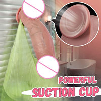 Vibromasseur réaliste en silicone pour hommes, grand, épais, doux au toucher, avec veines, étanche, réutilisable, couleur chair européenne et américaine