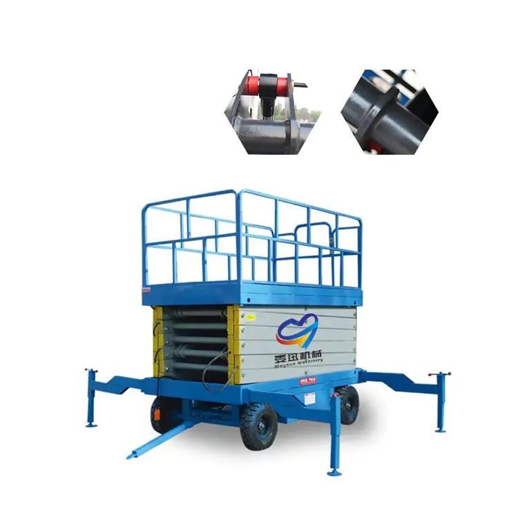 自走式電動ミニ油圧トラックシザーリフトプラットフォーム10m価格表起伏電動シザーリフト