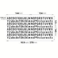 Autocollant de lettres personnalisable de haute qualité, noir et blanc, décoration de journal DIY, affiche, fournitures de bureau