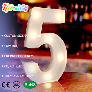 Numeri Luminosi a LED a Batteria, Numero 5 Illuminato, per Feste di Compleanno, Laurea, Anniversario, Baby Shower, Decorazione Murale - Product Image 1