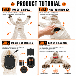 ของตกแต่งวันฮาโลวีนแบบใหม่ ผีคลานไฟฟ้า ของเล่นและเครื่องประดับ - Product Image 3