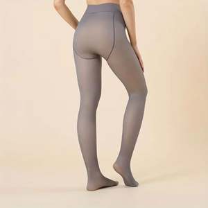 Hiver Vrac Stock Micro Fleece Leggings Thick Sheer 300G High Waist Tights Sexy Pantyhose Lined Tights Fleece Leggings Woman - Product Image 5