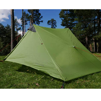 Tente de camping professionnelle ultralégère quatre saisons pour 2 personnes, en Silnylon 15D, sans armature, double couche, imperméable >3000 mm, à montage rapide