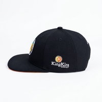 Casquette Snapback de Haute Qualité Personnalisée Non Structurée avec Étiquette en Caoutchouc Noire Réglable Technique de Broderie 3D Unisexe Sports de Plein Air