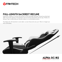 Chaise de jeu de bureau moderne Fantech GC182 Alpha Racing Style, dossier haut, en cuir PU, prix de gros
