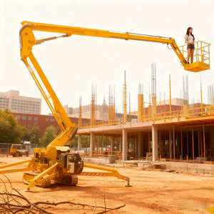 รถยกบู้ทเชอรี่ลิฟท์ยกบึ้มมนุษย์ยกบูมแพลตฟอร์มการทำงานทางอากาศรถพ่วงติดตั้งประกบ - Product Image 3