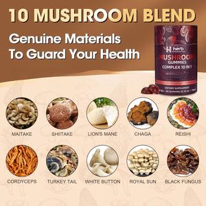 Compléments alimentaires en marque blanche OEM/ODM, gommes aux champignons Lion's Mane et Ashwagandha, gommes aux champignons pour l'énergie et l'aide au sommeil - Product Image 2