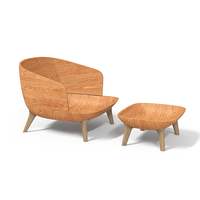 Chaise de loisirs moderne à panneaux courbés pour salle à manger, salon, chambre, cuisine, extérieur, hôtel, en feuille stratifiée haute pression