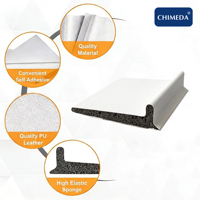 Vente en gros de joints d'angle de porte autocollants, garniture d'angle en mousse PU anti-poussière pour joint d'étanchéité des interstices de cadre de porte