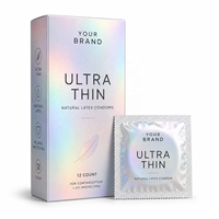 Caja de Embalaje para Condones con Purpurina Holográfica Personalizada, Hecha con Materiales Reciclados, Envoltura de Papel de Aluminio, Logotipo Personalizado, Caja de Condones de Látex Natural Ultrafina
