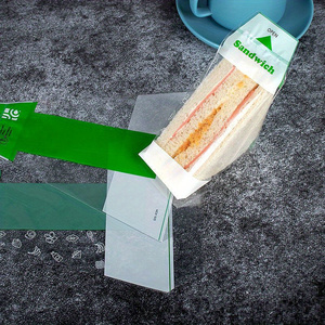 Carta per Avvolgere <span class=keywords><strong>Sandwich</strong></span> in Plastica, Sacchetti Triangolari Usa e Getta per <span class=keywords><strong>Sandwich</strong></span>, Facili da Strappare, per Campeggio all'Aperto - Product Image 3