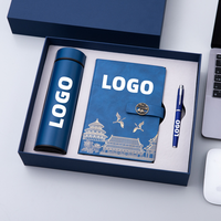 Ensemble de cahiers A5 de luxe sur mesure Journal d'affaires en cuir rigide avec stylo tasse thermos avec USB et boîte-cadeau offre promotionnelle