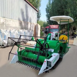 Máquina trilladora cosechadora de trigo de arroz sobre orugas autopropulsada de alta productividad para motor de cosecha de olivas de trigo - Product Image 3