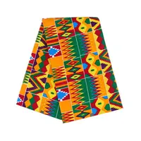 Afrikaanse Wax Doek Kent Katoen Geometrische Dubbelzijdig Afdrukken Batik Stof