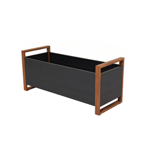 <span class=keywords><strong>Jardinera</strong></span> Elevada de Metal Resistente, Fácil de Montar, Rectangular, Grande, con Marco de <span class=keywords><strong>Madera</strong></span> para Jardín Exterior - Product Image 1