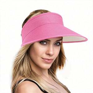 Chapeau de soleil unisexe en lin à large bord, couleur unie, pour l'été, la plage, la pêche, les fêtes, le golf et les activités de plein air, vente en gros à prix abordable - Product Image 1