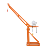 Mini grue de levage de 500 kg, grue à bras articulé, 360 degrés, avec palan électrique, pour la construction de maisons en extérieur, industrie