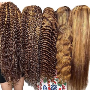 Perruque Lace Frontale 13x4 HD en Cheveux Naturels avec Mèches - Product Image 1