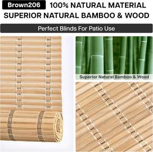 Abat-jour roller moderne en <span class=keywords><strong>bambou</strong></span> imperméable <span class=keywords><strong>pour</strong></span> l'extérieur avec une technique simple de protection ignifuge et anti-UV <span class=keywords><strong>pour</strong></span> patio extérieur - Product Image 2