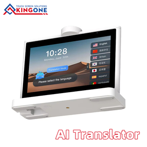 智能面对面翻译设备 10.1 英寸 AI 语音翻译器 双屏 IPS 显示屏 带无线 WiFi 连接 - Product Image 1