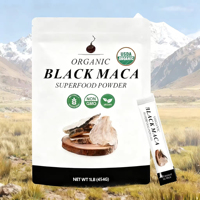 VitaHall Clean Black Maca Superfood Powder, extrait de racine, stimule l'énergie et la puissance des hommes, complément alimentaire premium pour adultes