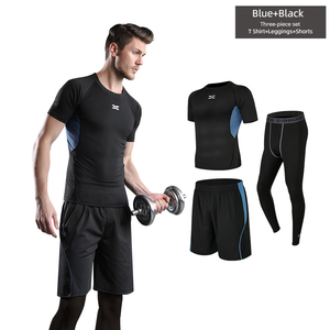 Conjunto Deportivo de 3 Piezas para Hombre, de Secado Rápido, Ropa de Gimnasio, Traje para Correr, Transpirable, Venta al Por Mayor - Product Image 4