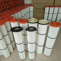 Filtre à poussière industriel en polyester pour usine de ciment, remplacement de filtre pour équipement de nettoyage de conduits d'air