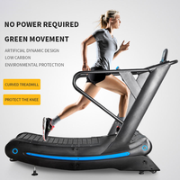 Caminadora Mecánica Profesional Mini Autopropulsada con Pantalla LED, Ecológica y Curva para Gimnasio