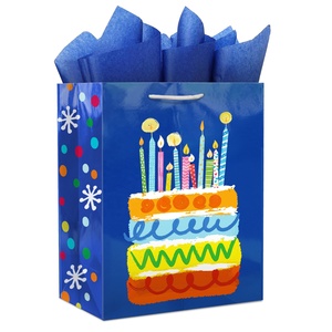 Tùy Chỉnh In Sang Trọng Thân Thiện Với Môi Bông Sợi Dây Thừng Xử Lý Các Tông Túi Giấy Cho Bao Bì Món Quà Sinh Nhật - Product Image 2