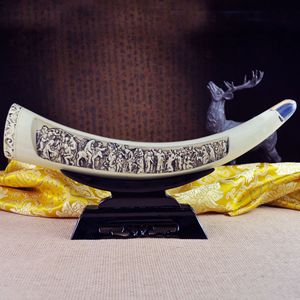Réplique en résine de la Défilement de Qingming, style chinois traditionnel, ornement décoratif pour la maison, objet de collection et cadeau - Product Image 2